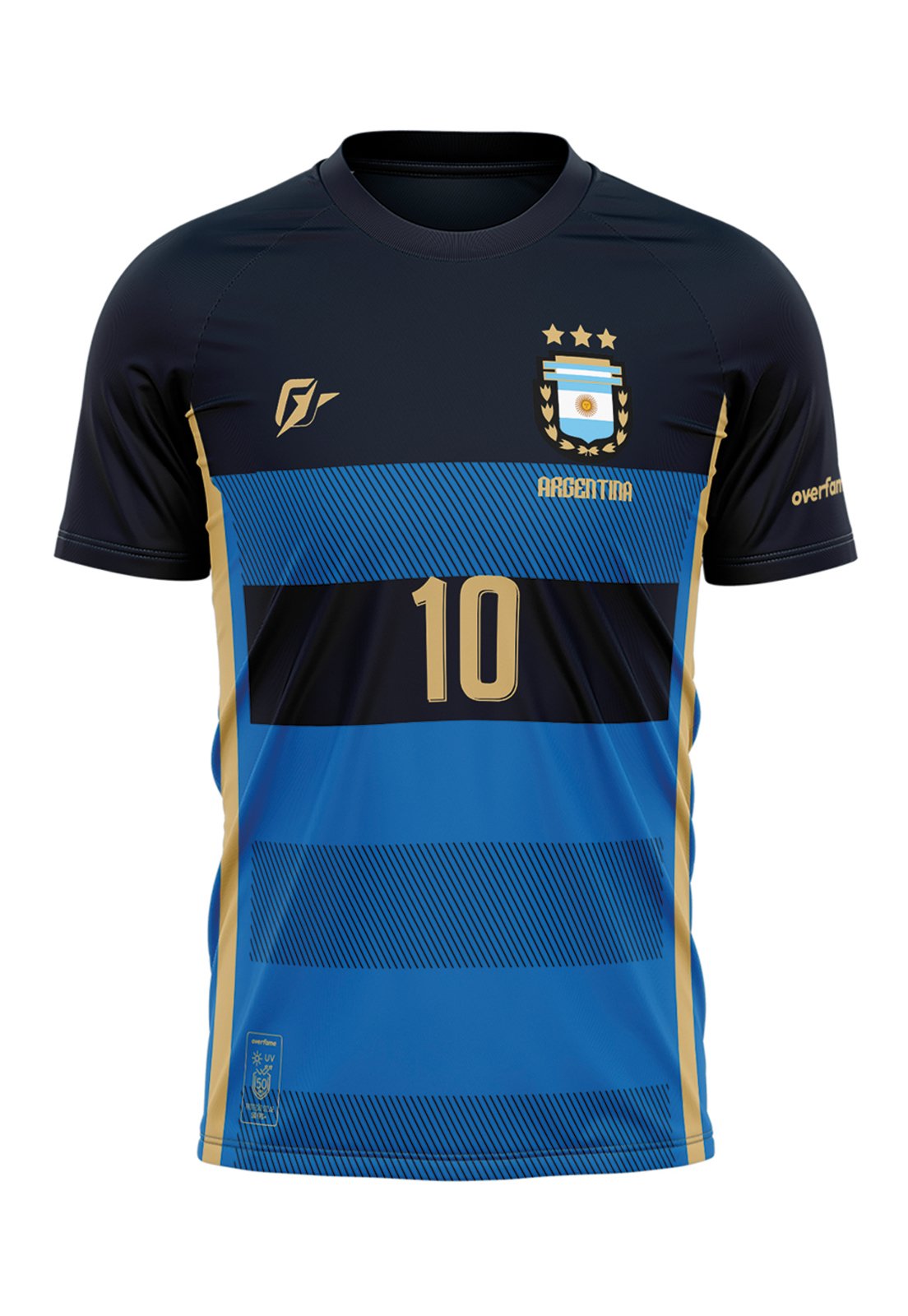 Camiseta Filtro UV Argentina Copa Azul Retrô Tri Campeã