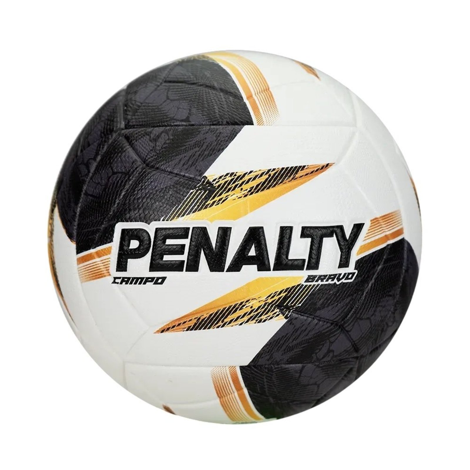 Bola Campo Penalty Bravo - Branco/Preto/Dourada