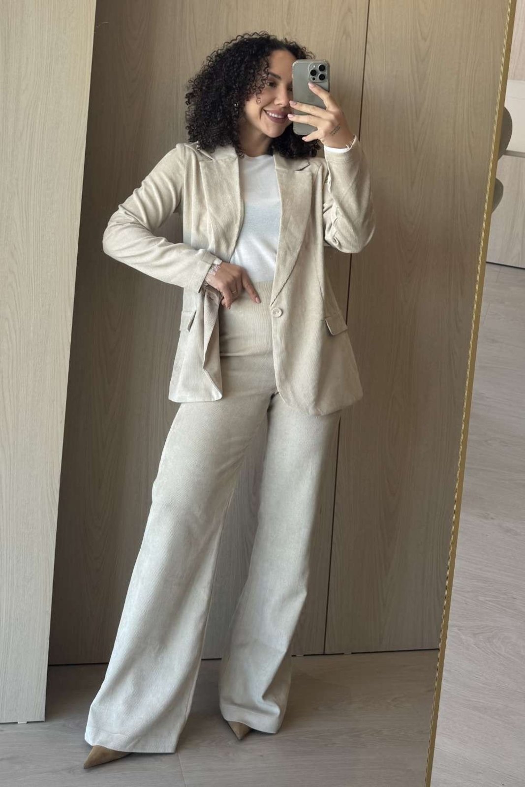 Blazer Vanibele Veludo Marrom