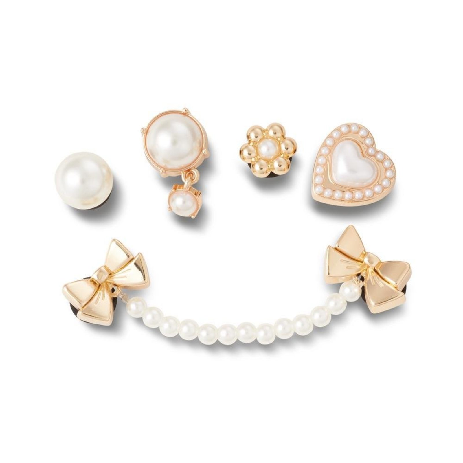 Infantil - Jibbitz™ Pérolas Com Dourado Único Branco