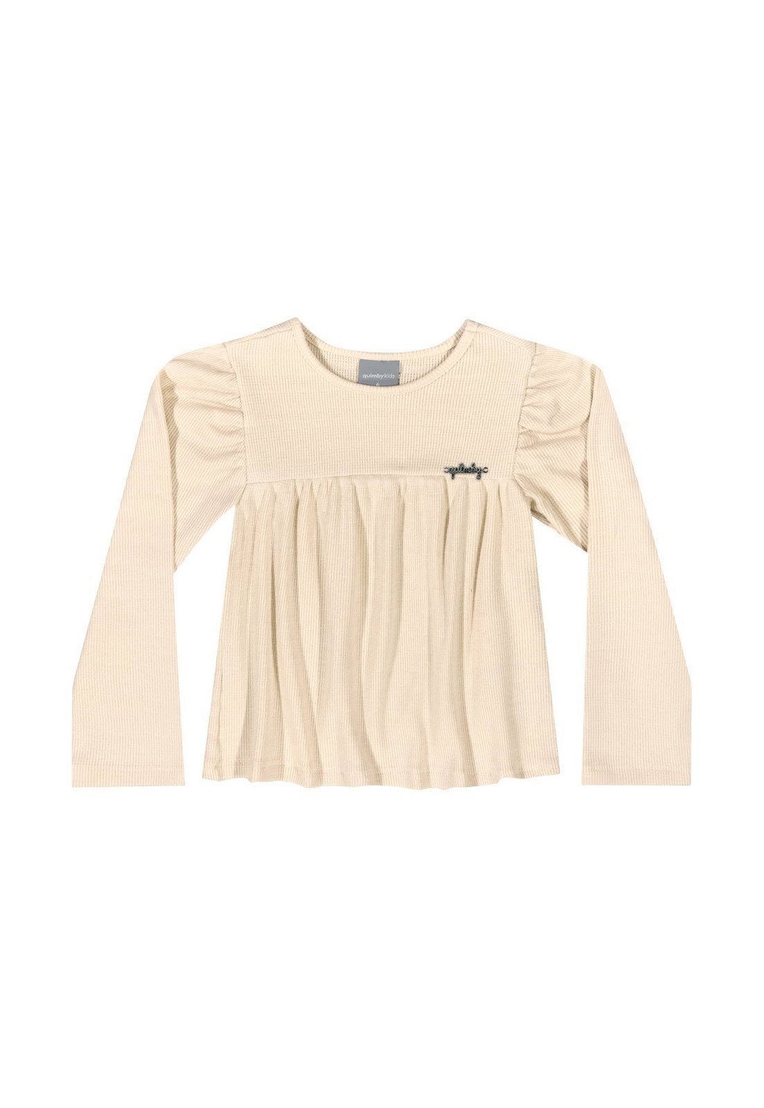Infantil - Blusa Manga Longa para Menina Quimby Bege