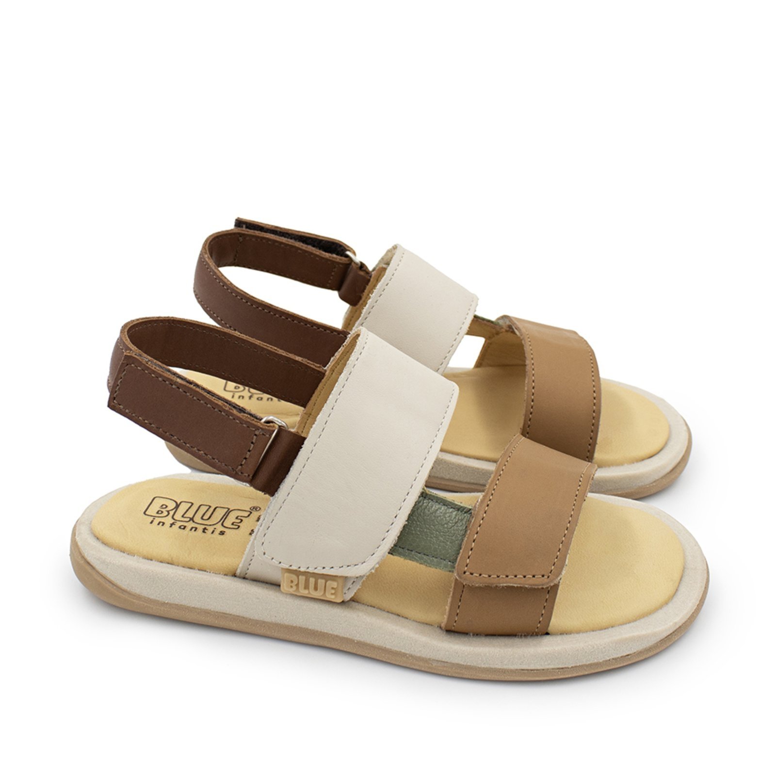 Vista 2 Infantil - Sandalia Menino Blue Nico Couro Capuccino Blue Infantis caramelo blue Blue Infantis caramelo blue