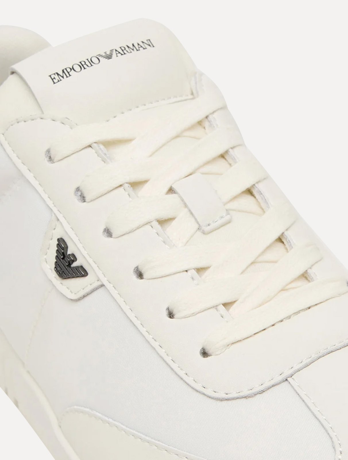 Vista 3 Tênis Empório Armani Masculino Nylon Logo Águia branco Emporio Armani branco