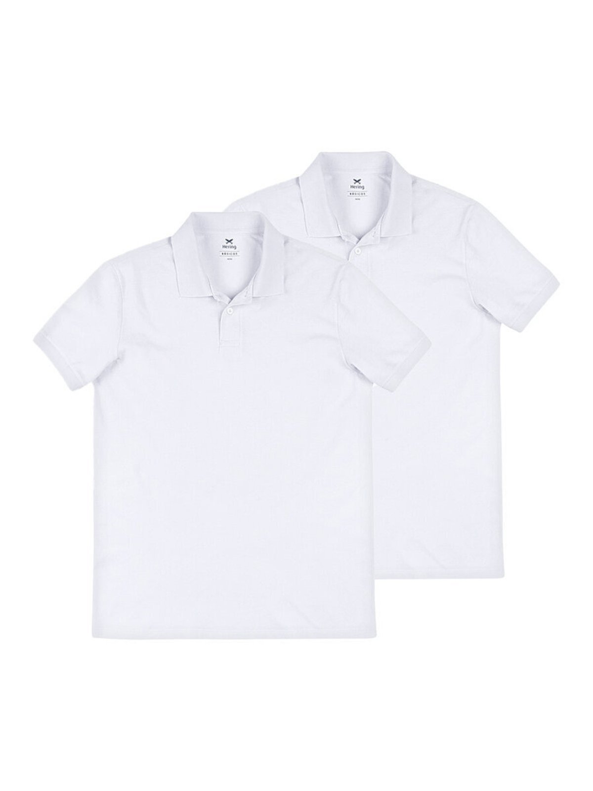 Kit com 2 Camisetas Polo Masculina Hering N3a7 Branco