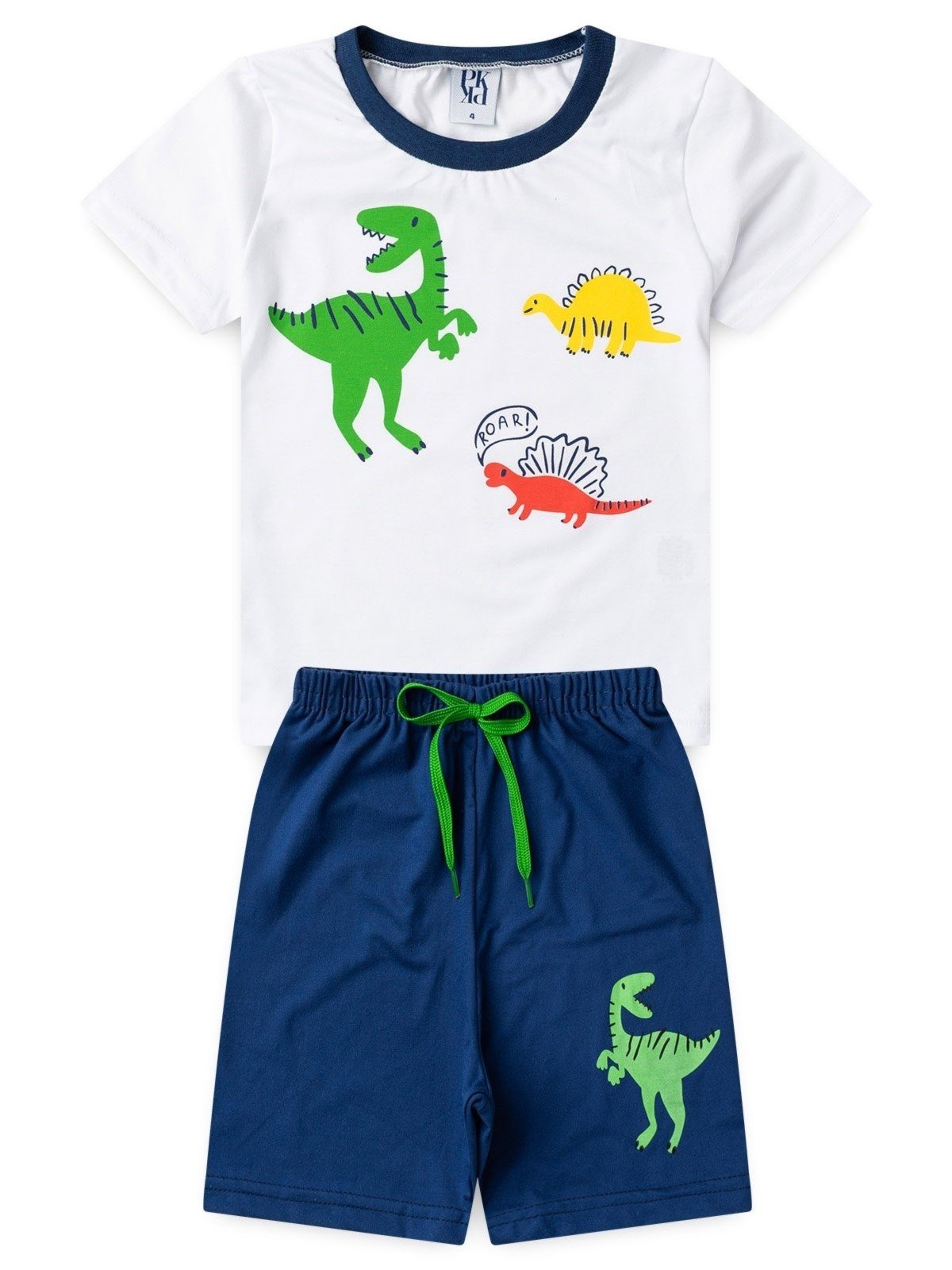 Vista 2 Pijama Platinum Rugindo Alto PLATINUM KIDS branco PLATINUM KIDS branco