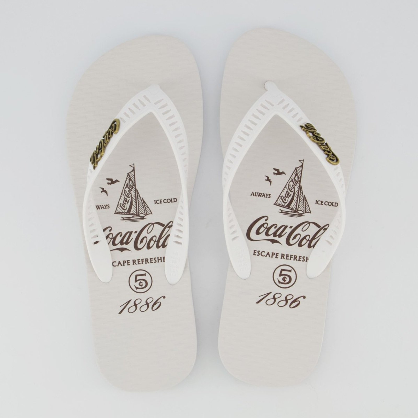 Chinelo Coca Cola Lacka Off White