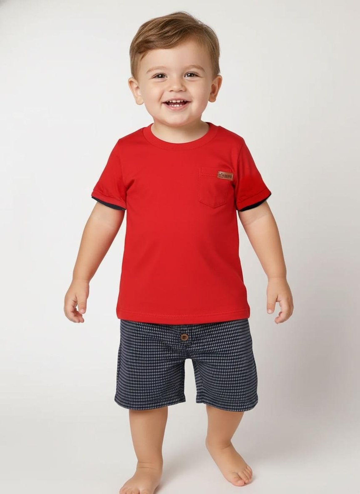 Infantil - Conjunto Curto Para - VERMELHO