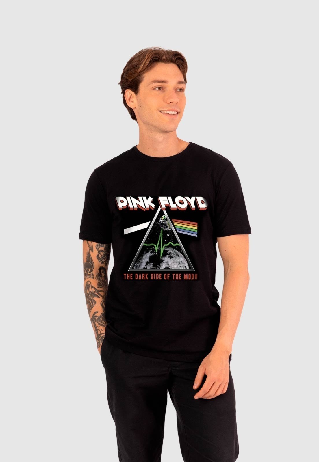 Camiseta Piticas Pink Floyd The Dark Side Of The Moon 2 Preto