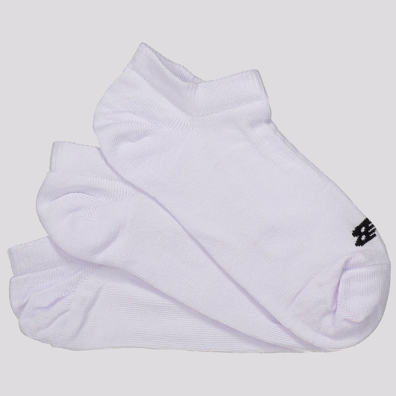 Meia New Balance Cano Invisível Feminina 3 Pares Branca