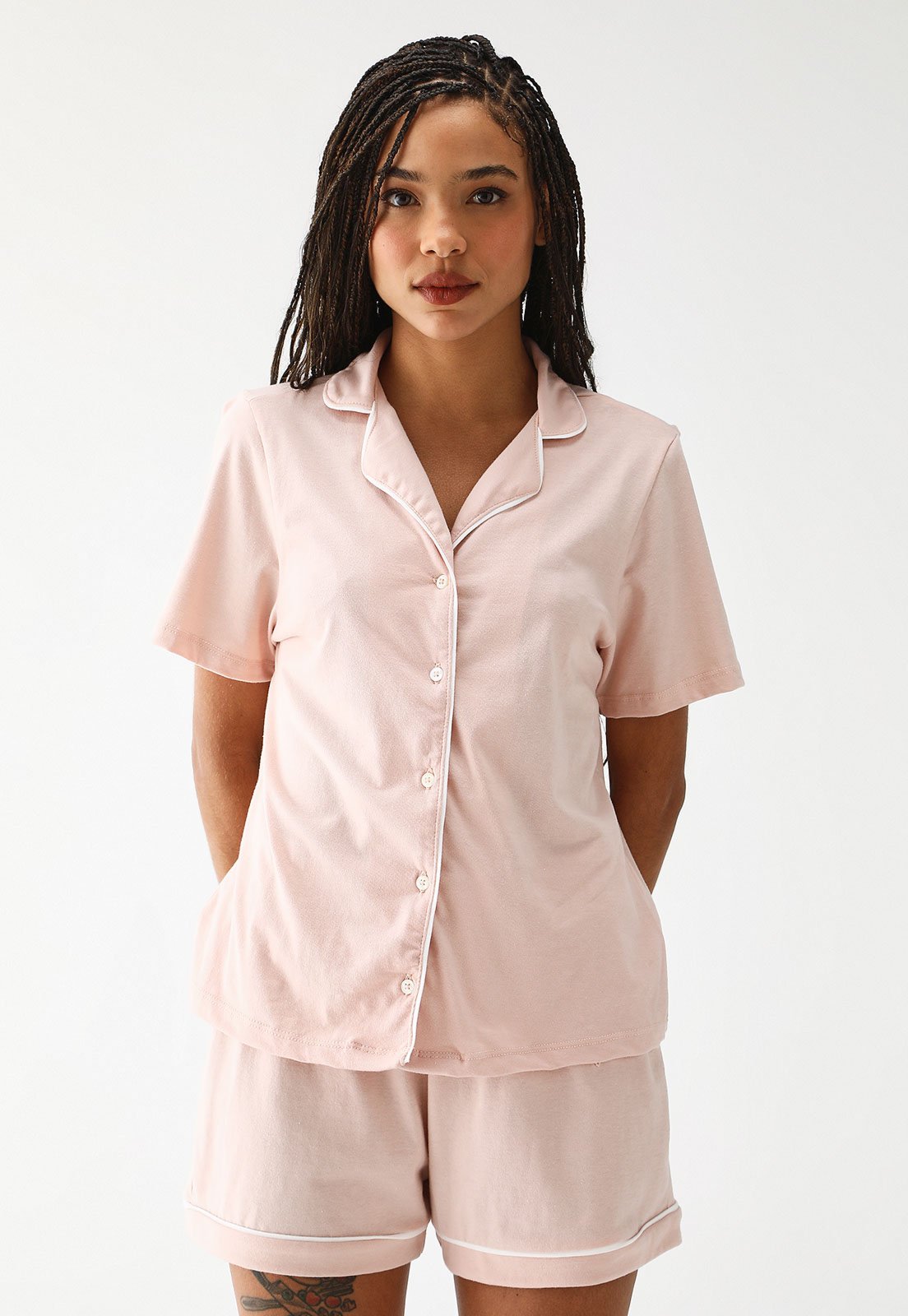 Pijama Hering Curto Essencial Rosa