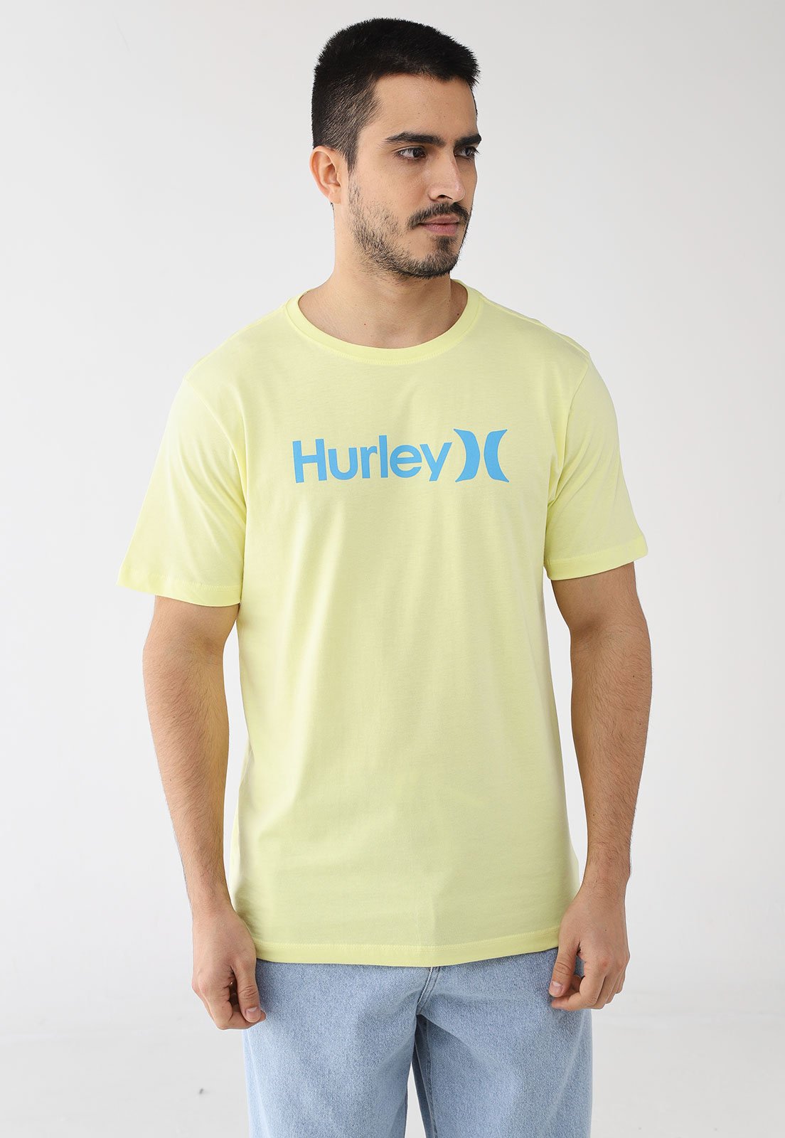 Camiseta Masculina Hurley Silk OO Solid Amarela
