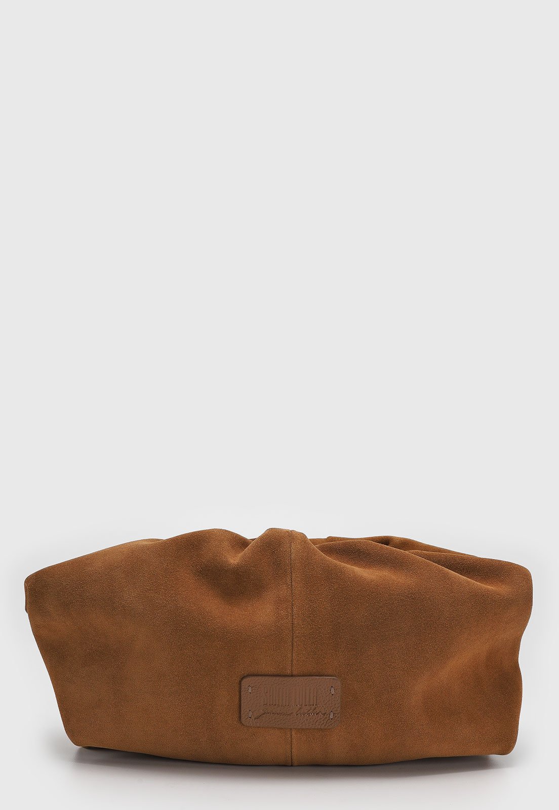 Bolsa Média Feminina Santa Lolla Acabamento Camurça Caramelo