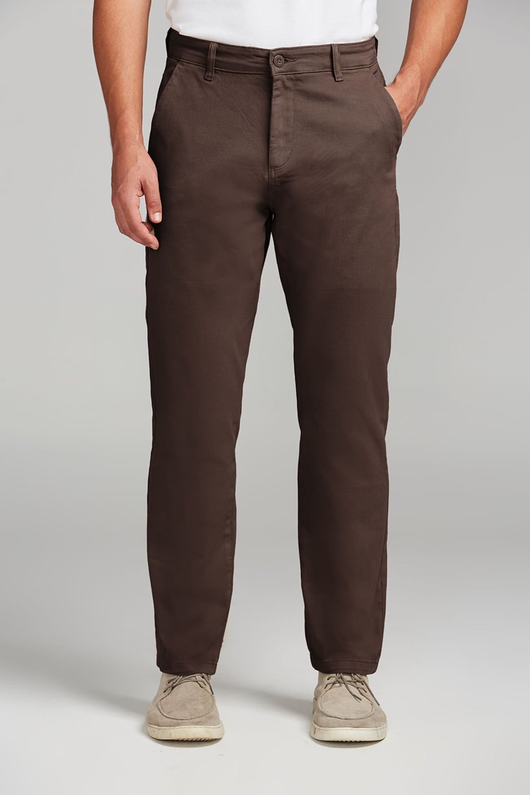 HIGHSTIL Calça Chino Comfort - Marrom