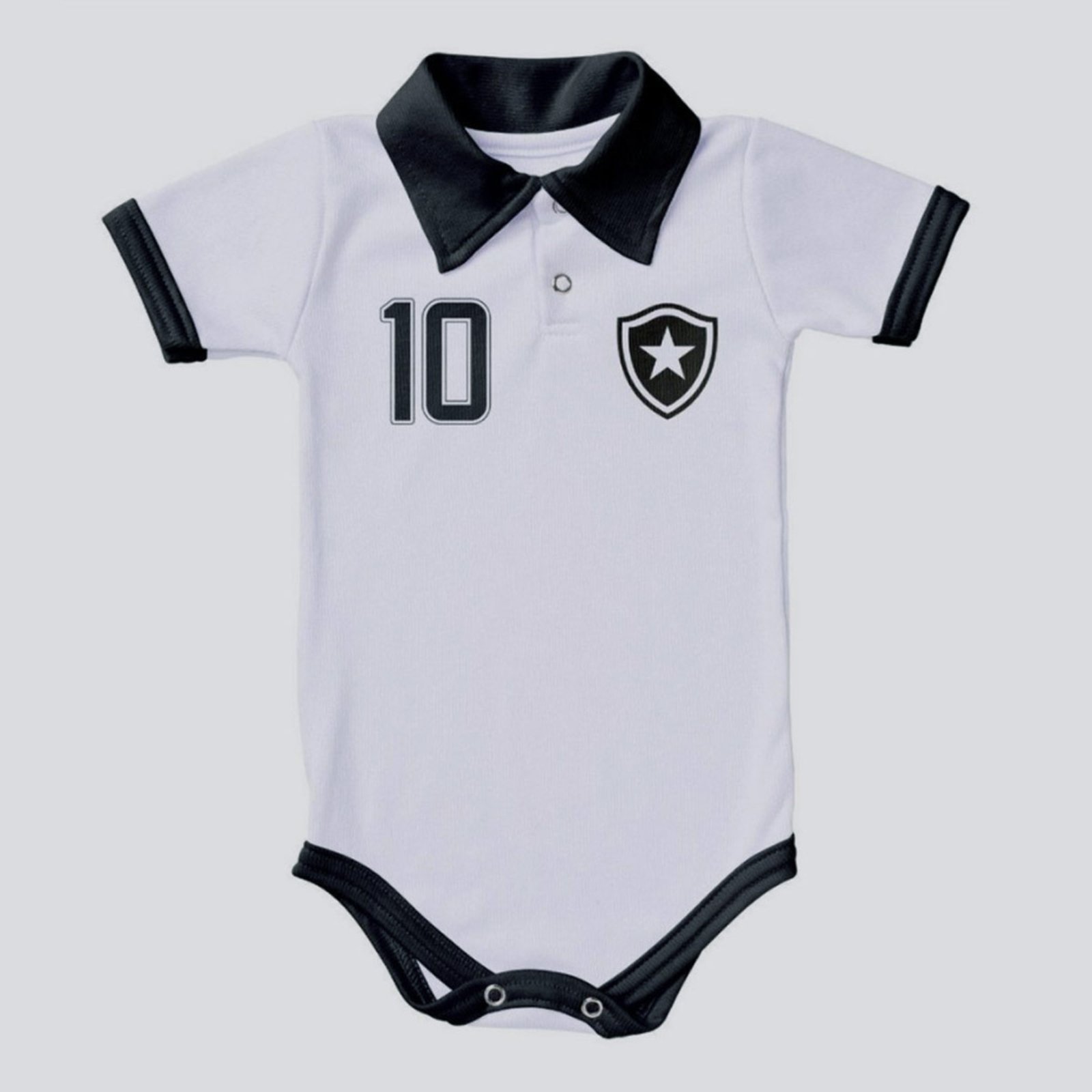 Infantil – Body Botafogo Baby II Branco e Preto