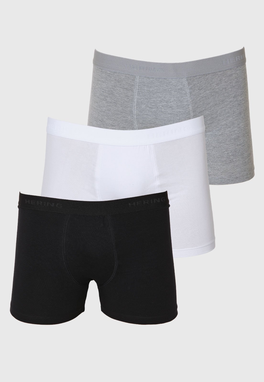 Kit de 3 Cuecas Boxer Masculina Hering Preta