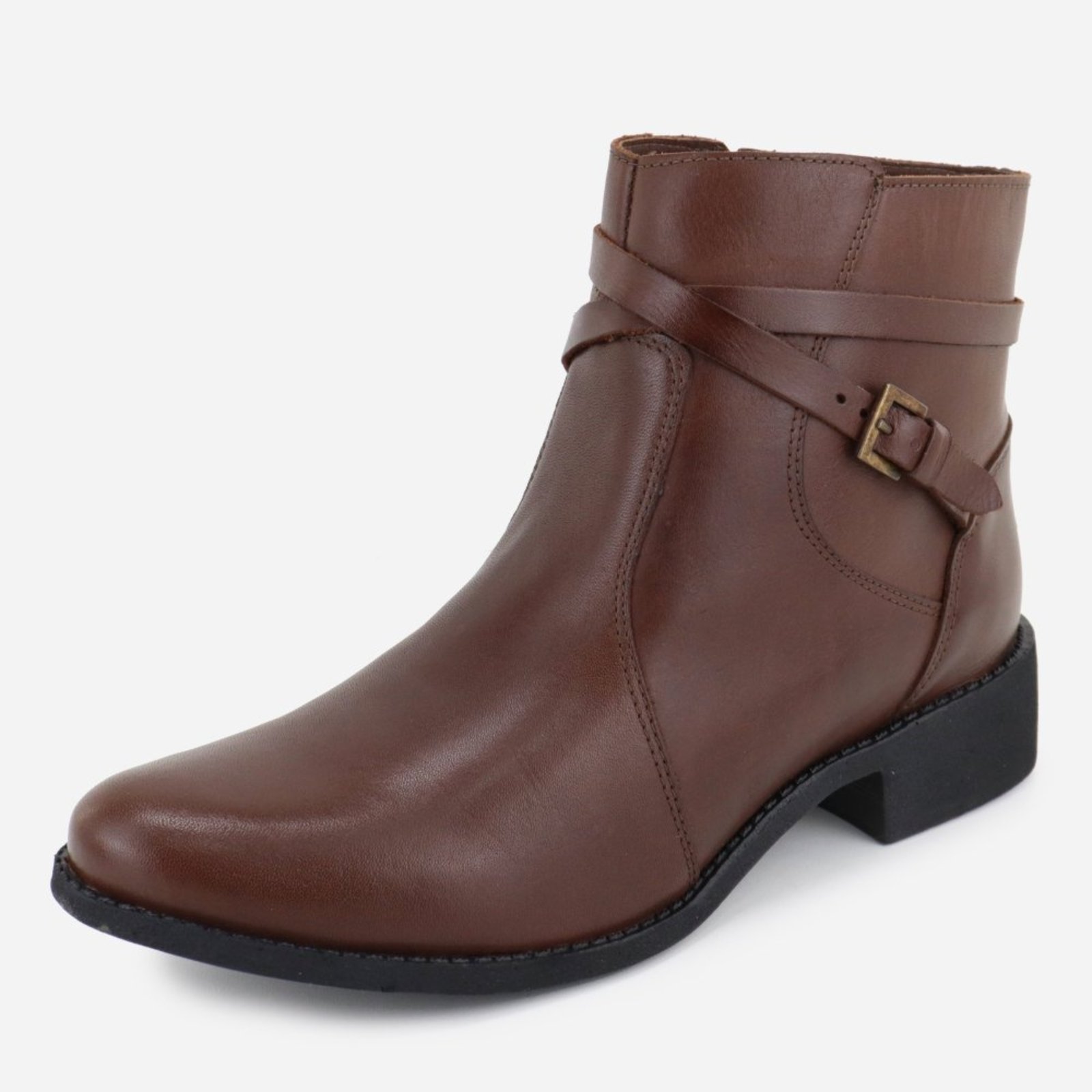 Bota Cano Curto Casual Maria Paula Botinha Cedro