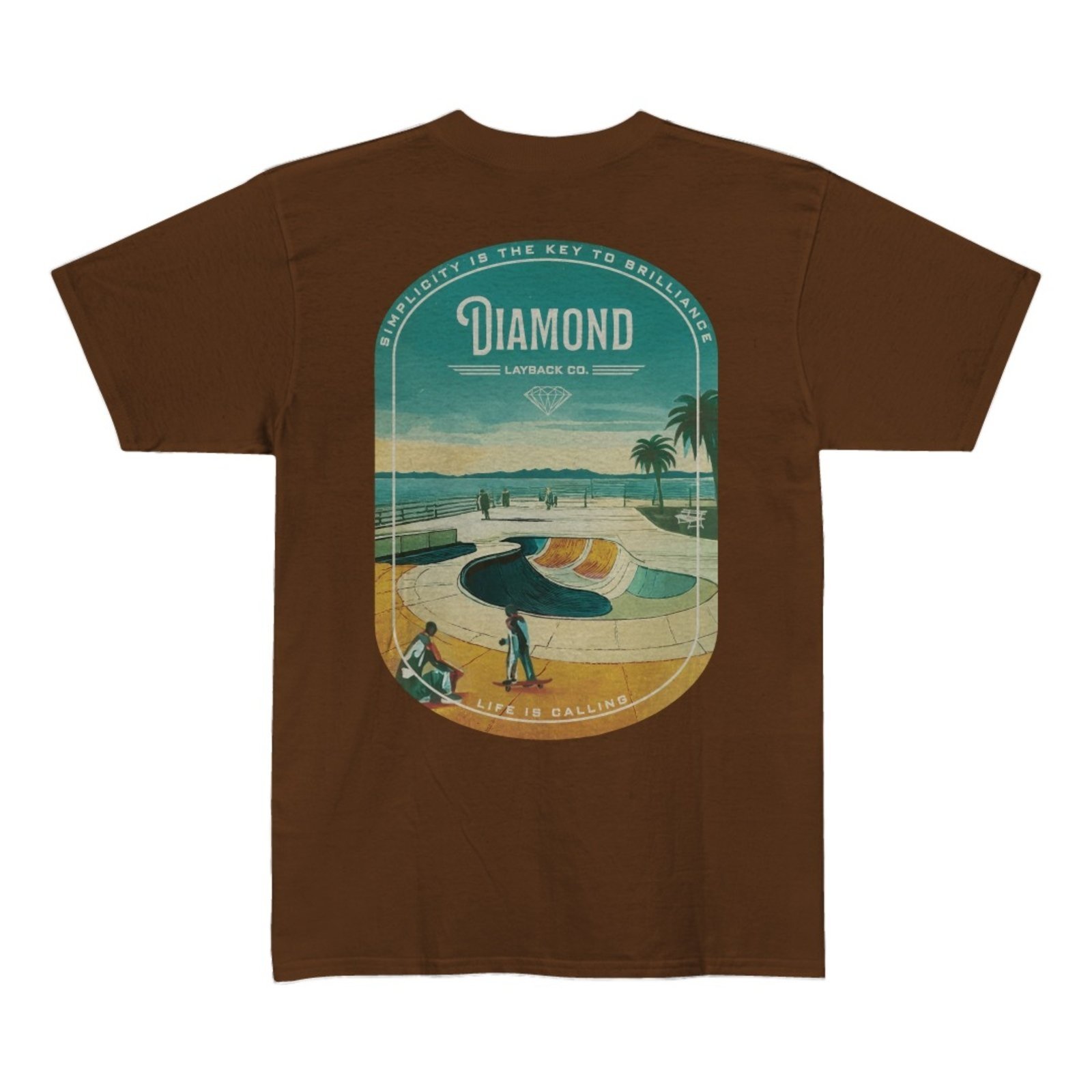 Vista 3 Camiseta Dmnd x Layback L. Tee - CHOCOLATE Diamond marrom Diamond marrom
