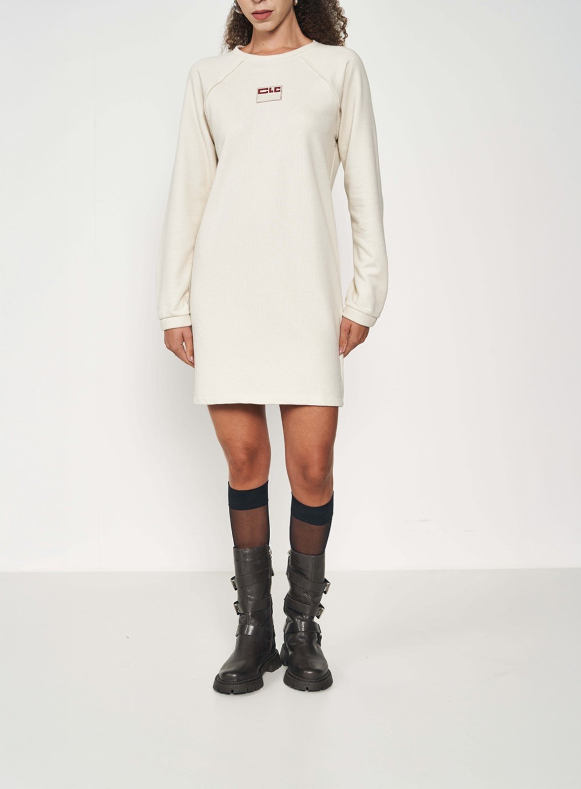 Vestido Moletinho Super Comfort Colcci CLC Bege