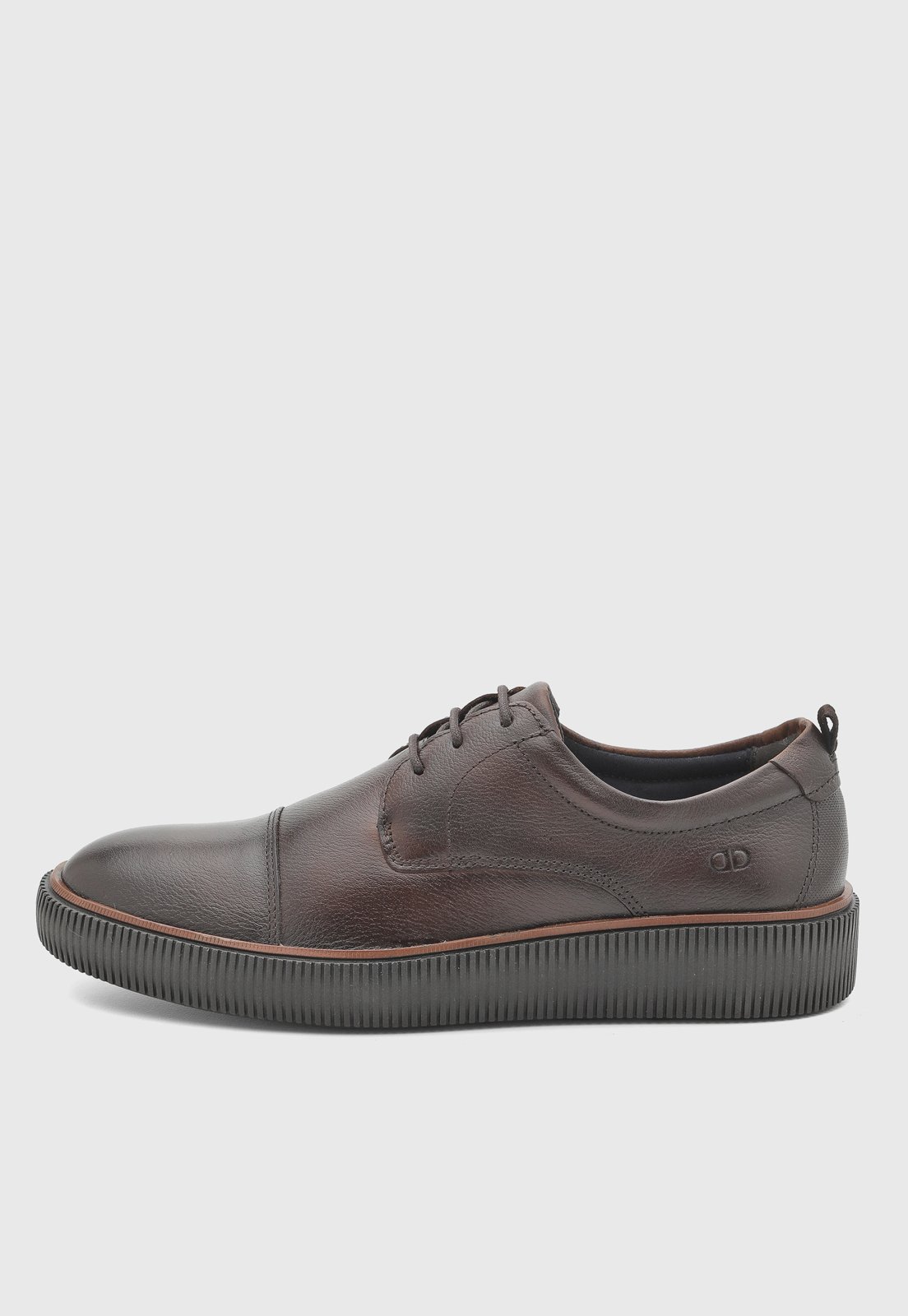 Sapato Casual Masculino Democrata Couro Marrom