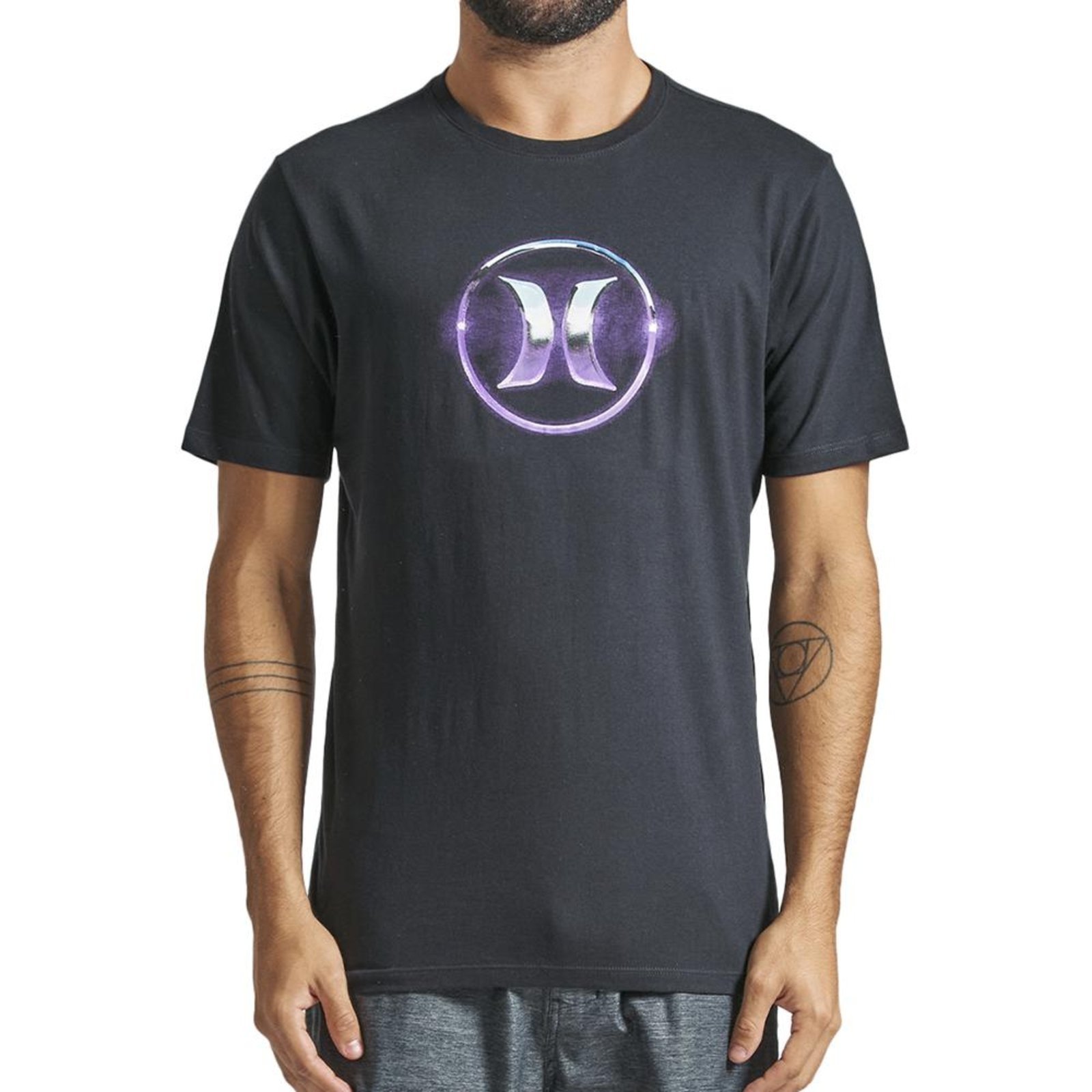 Camiseta Hurley Chrome Icon SM24 Masculina Preto