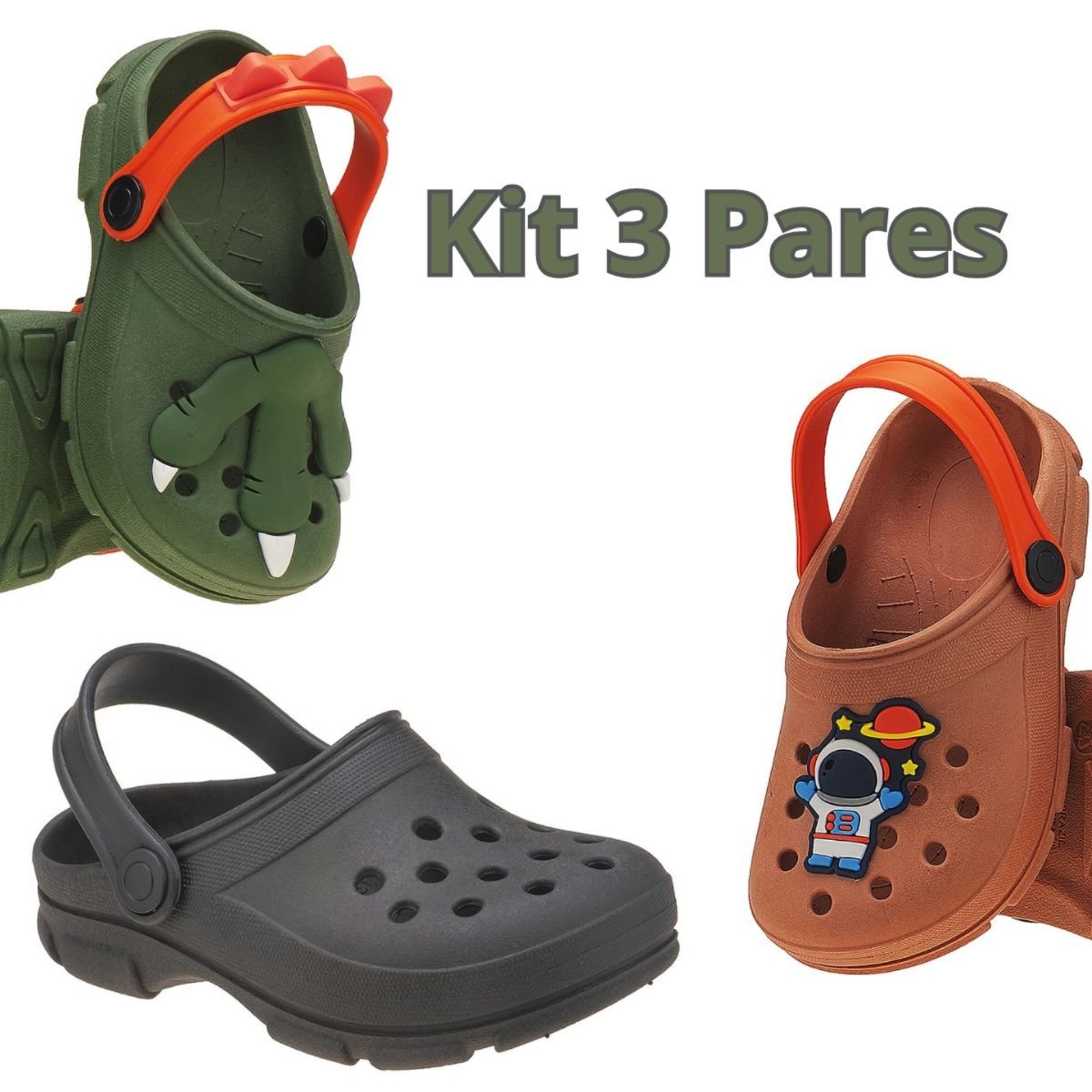 Infantil - Kit 3 Pares Papete Masculina Promoção tep