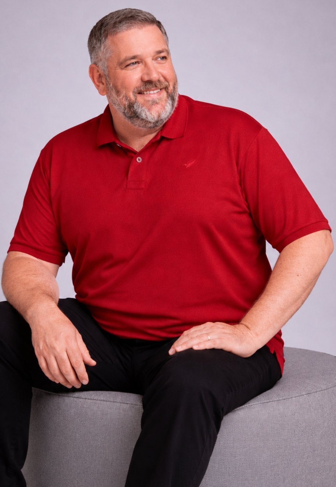 Polo Masculina Camisa Plus Size Algodão Daze Modas Vermelha