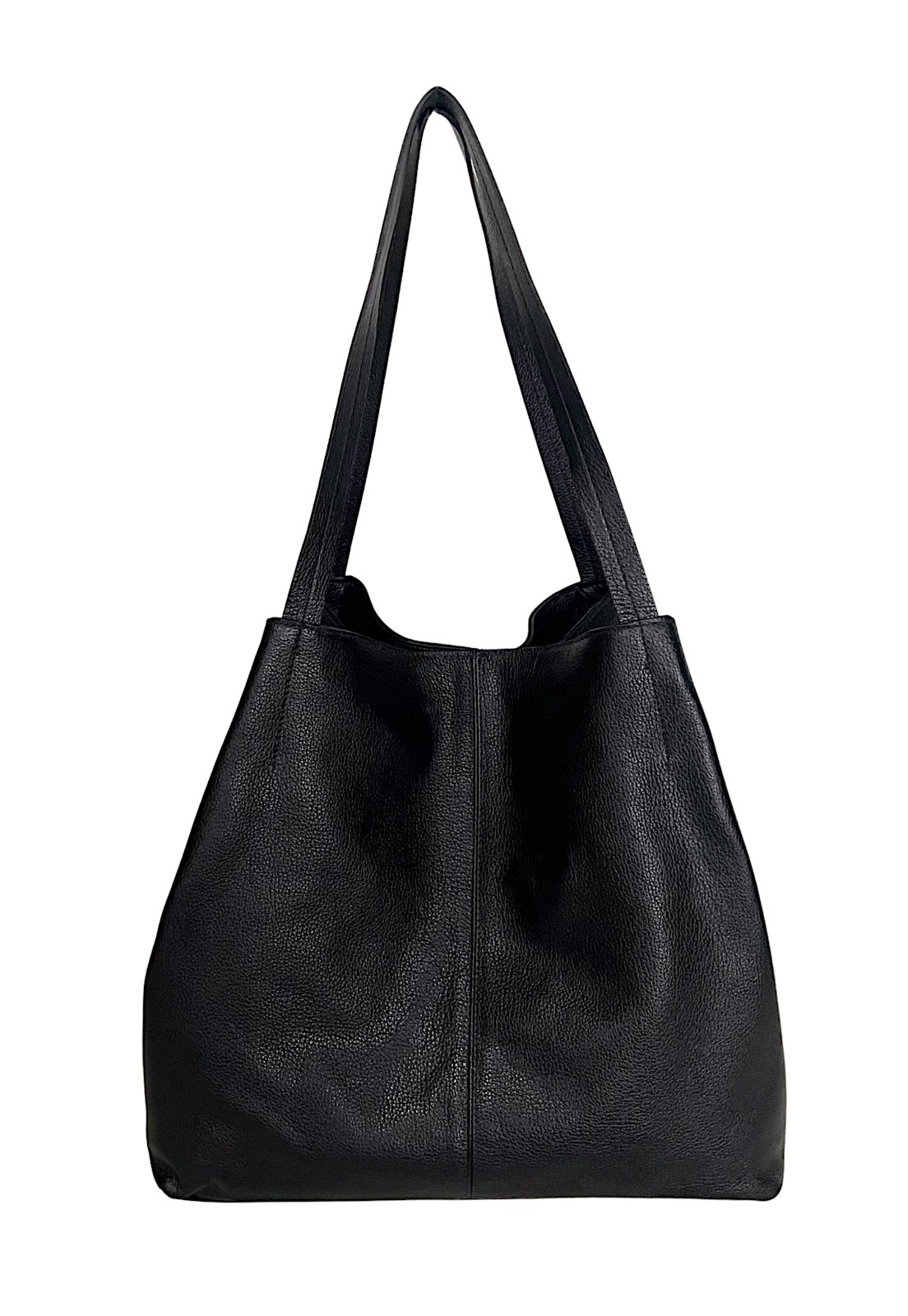 Bolsa Shopper Feminina em Couro Legítimo Floater Preta