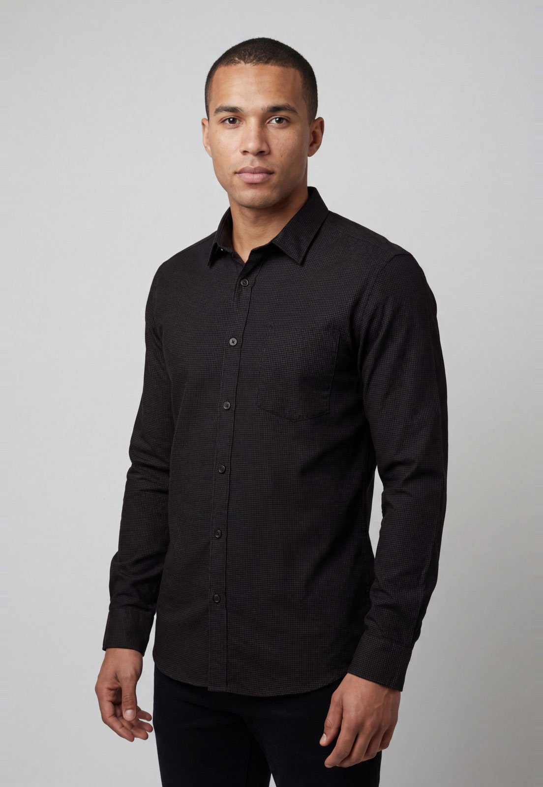 Camisa Masculina Volcom Date Knight IMP Preta
