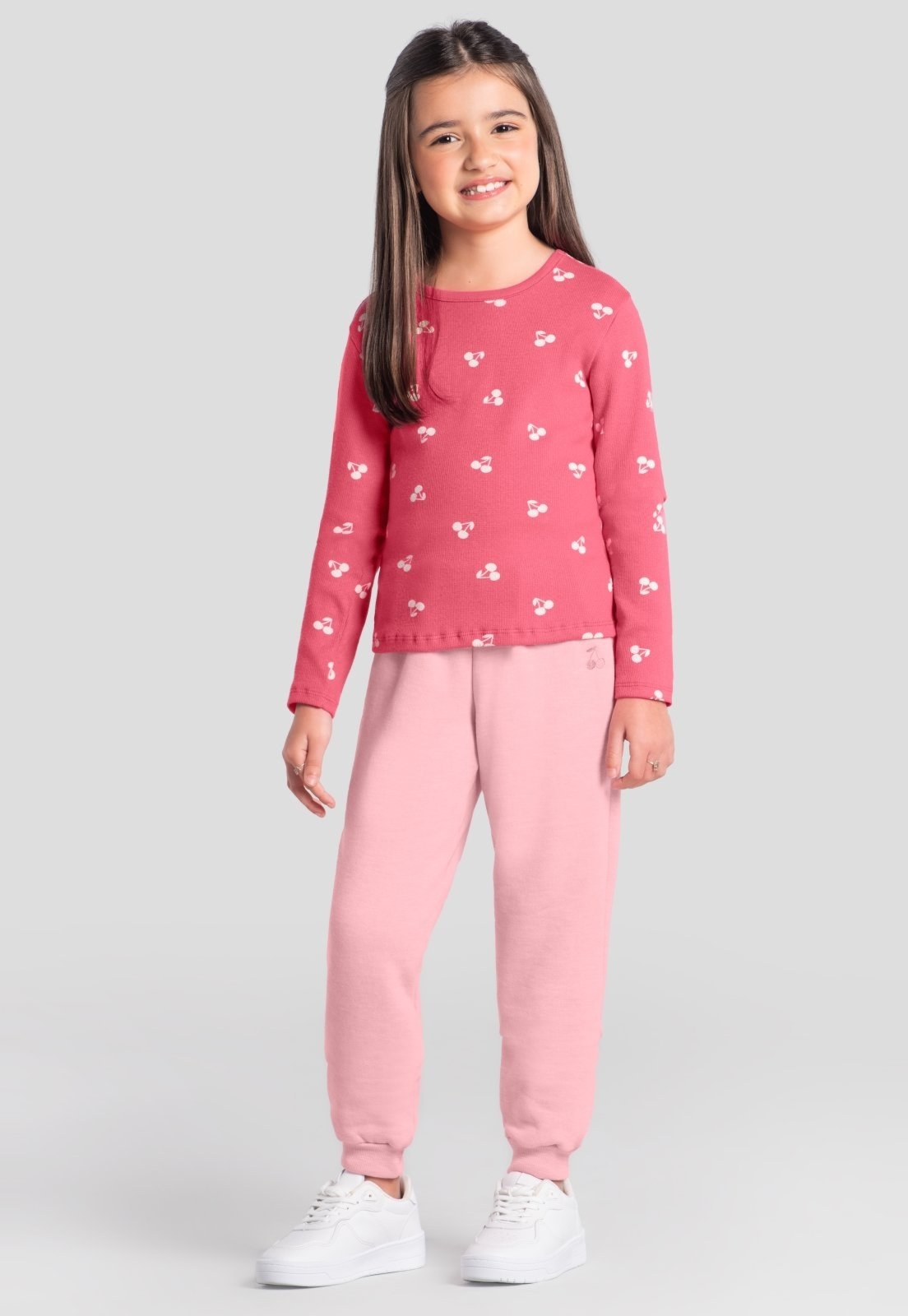 Infantil - Calça jogger menina em moletinho Brandili
