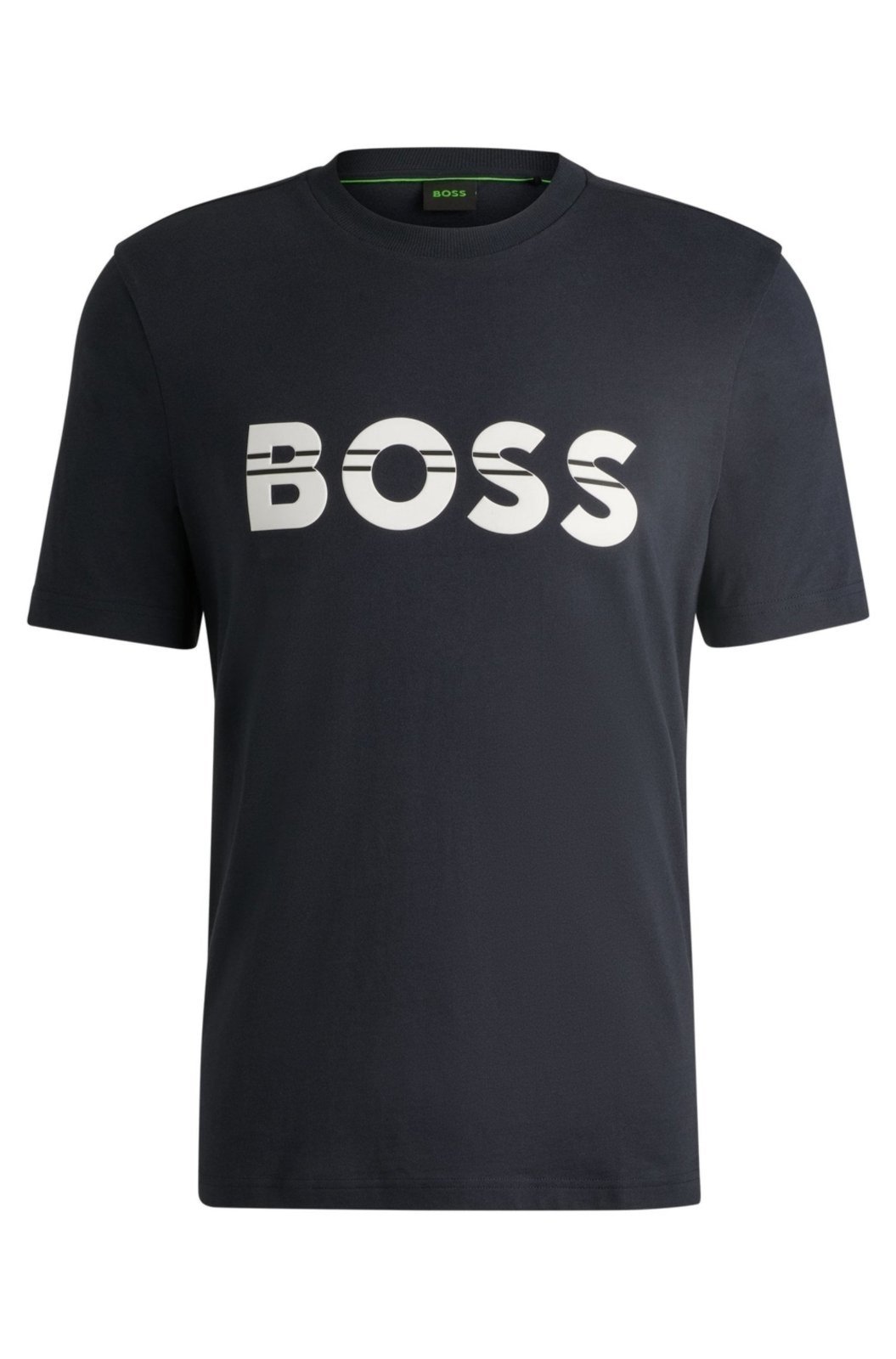 Camiseta Regular De Algodão Com Arte De Logo Azul - G-L