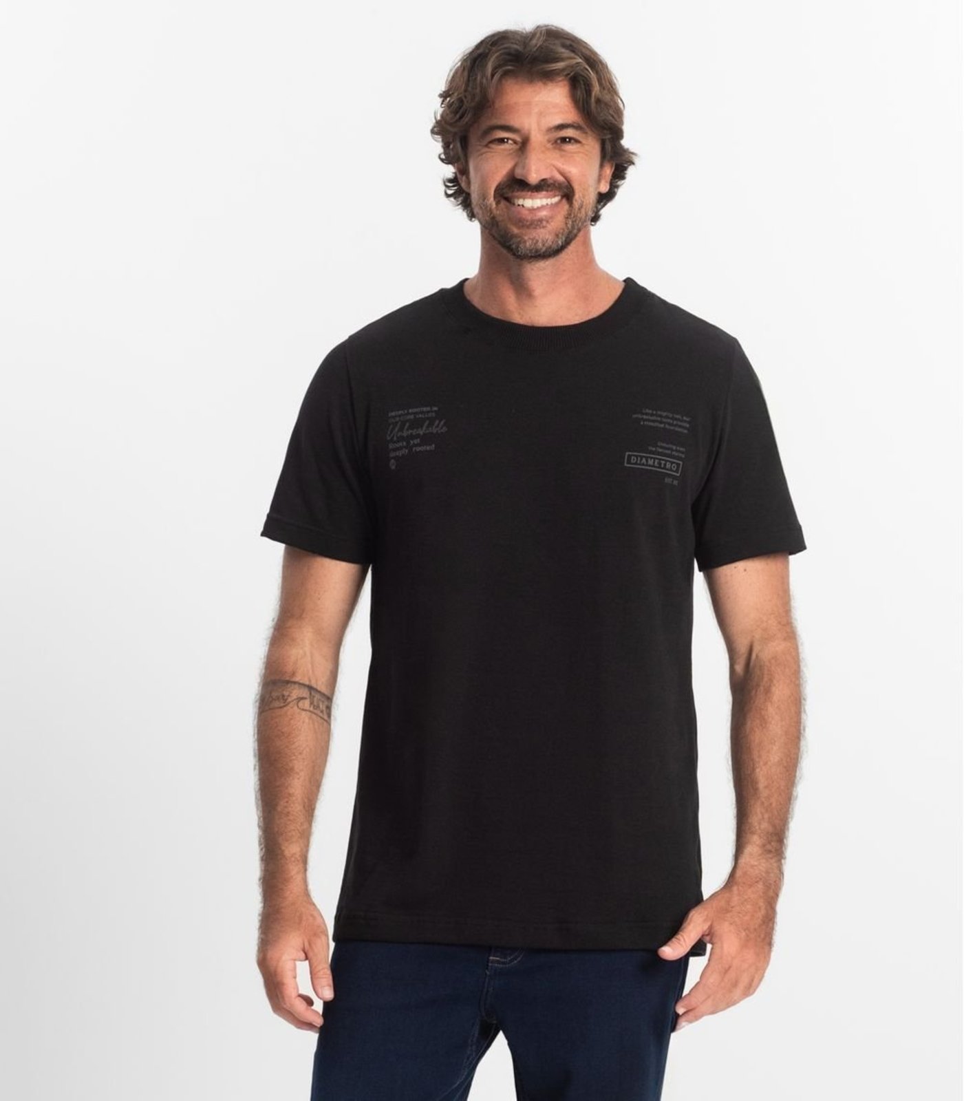 Camiseta Masculina Diametro Preto