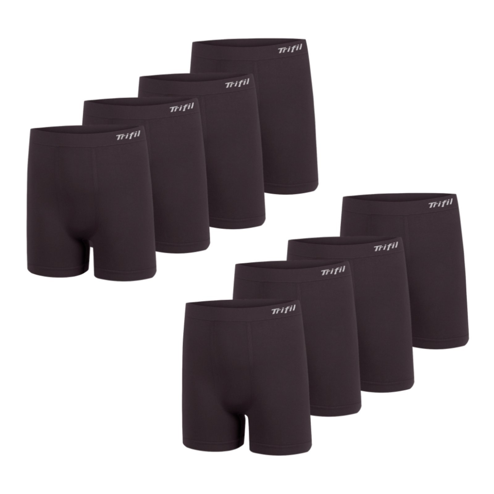 Kit Com 8 Cuecas Box Masculino Trifil Sem Costura Plus Size