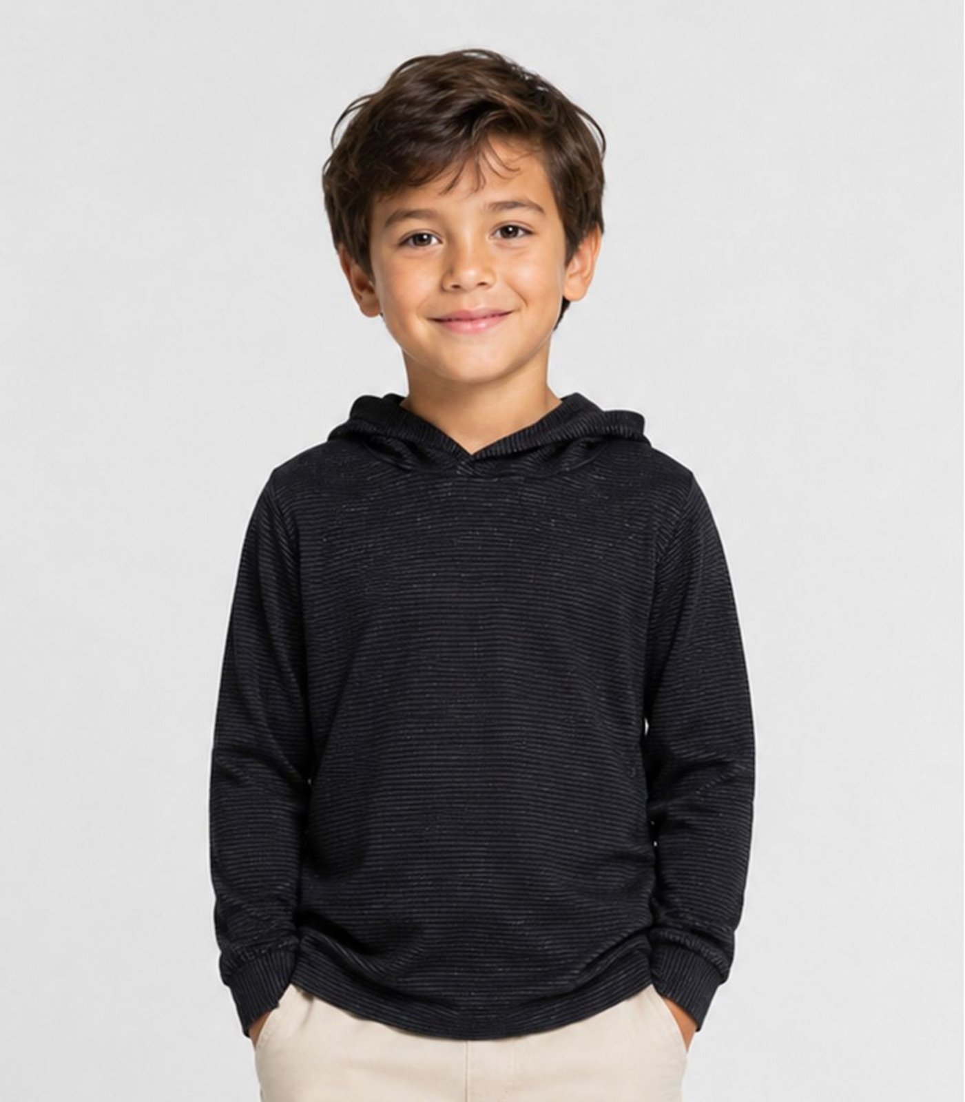 Infantil - Blusão Com Capuz Masculino Select Preto