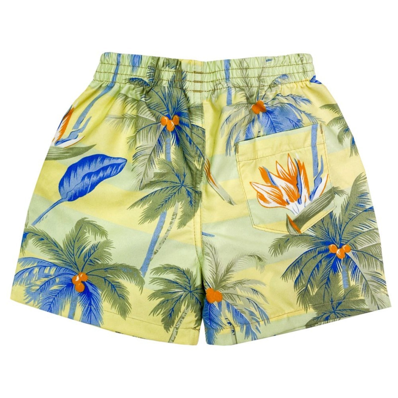 Vista 3 Infantil - Shorts Look Jeans Elástico Estampado amarelo Look Jeans amarelo