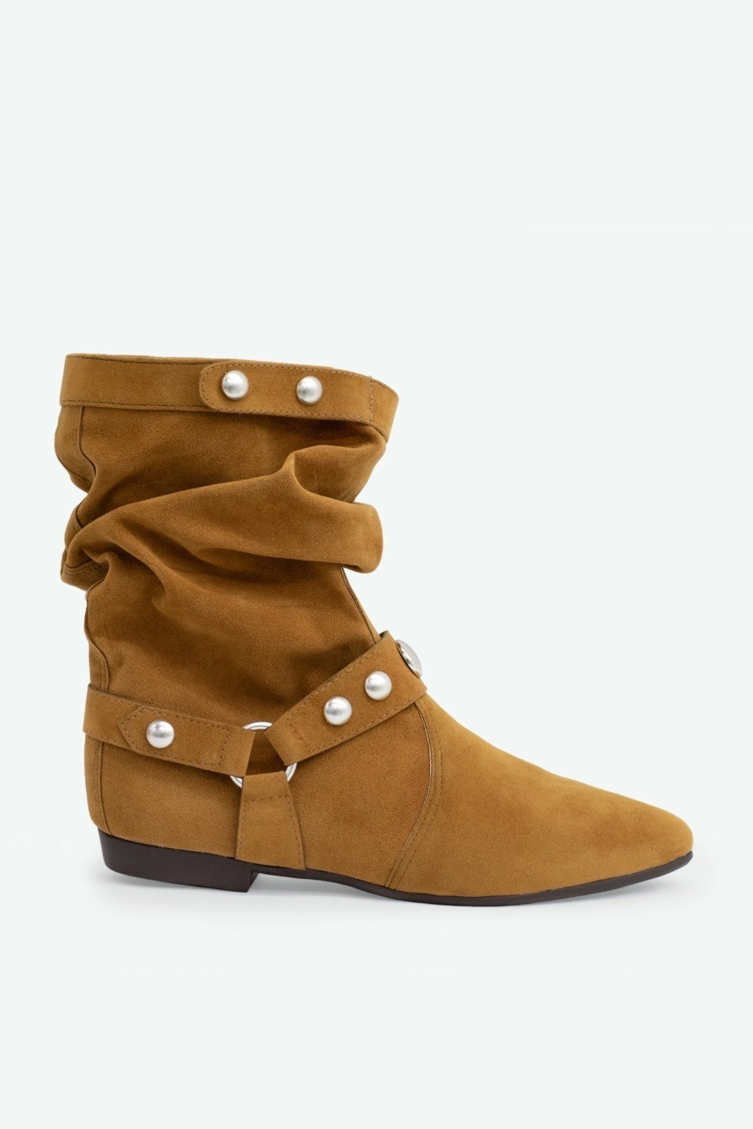 Bota Slouchy Cora Bege Suzana Santos
