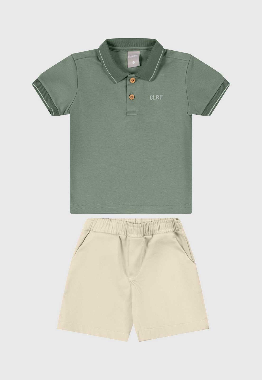 Infantil - Conjunto Curto Colorittá Gola Polo verde