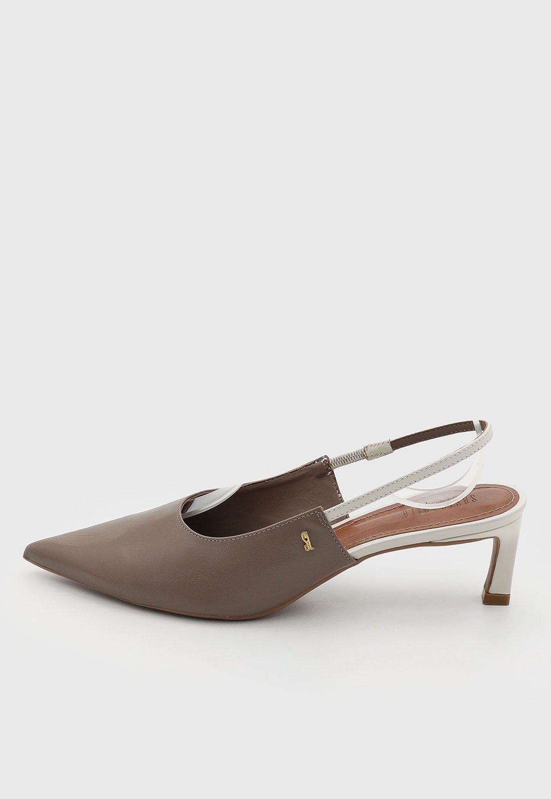Scarpin Feminino Santa Lolla Couro Slingback Marrom