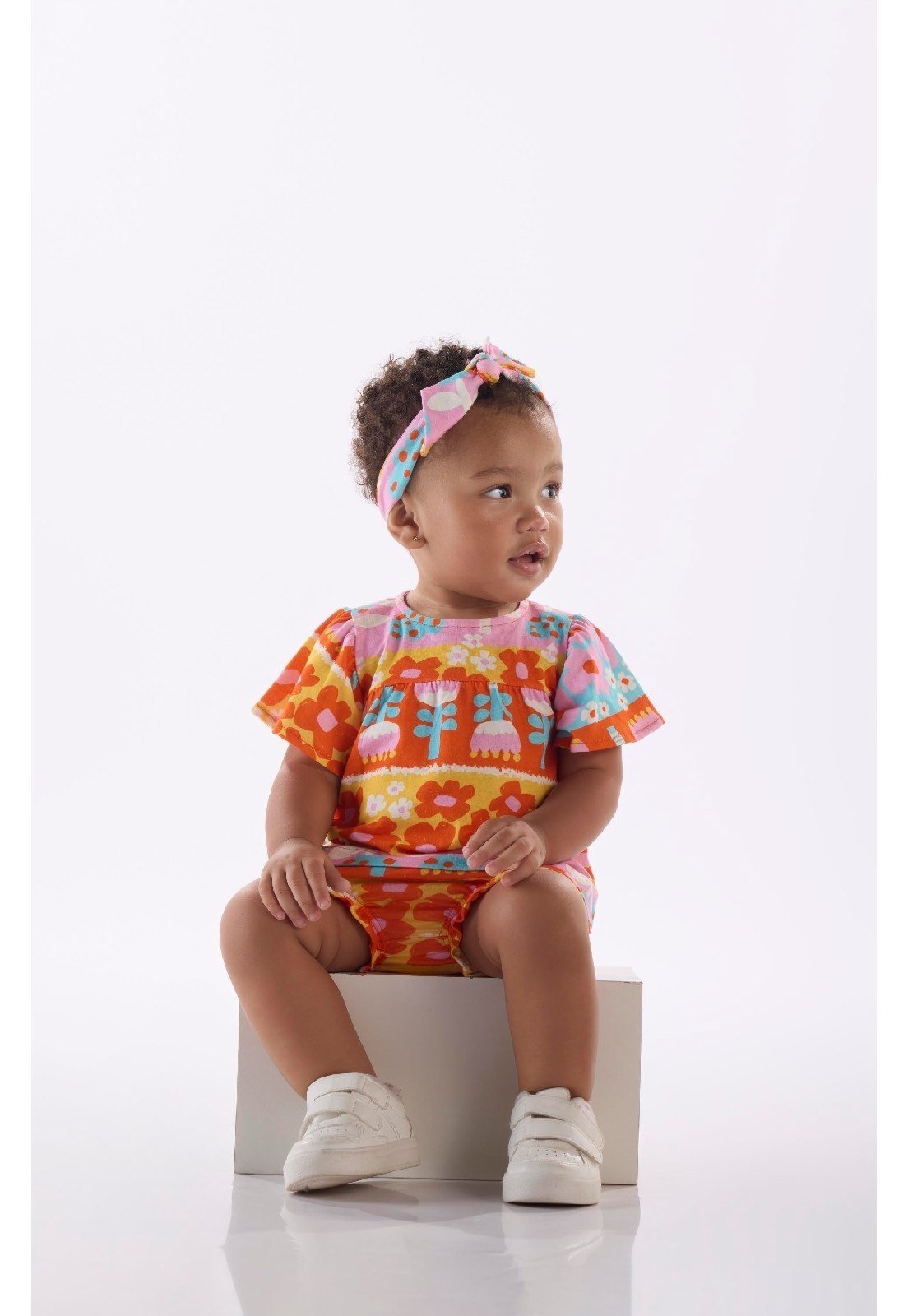 Vista 2 Infantil - Conjunto 3 Peças para Menina Três e Já azul Três e Já azul