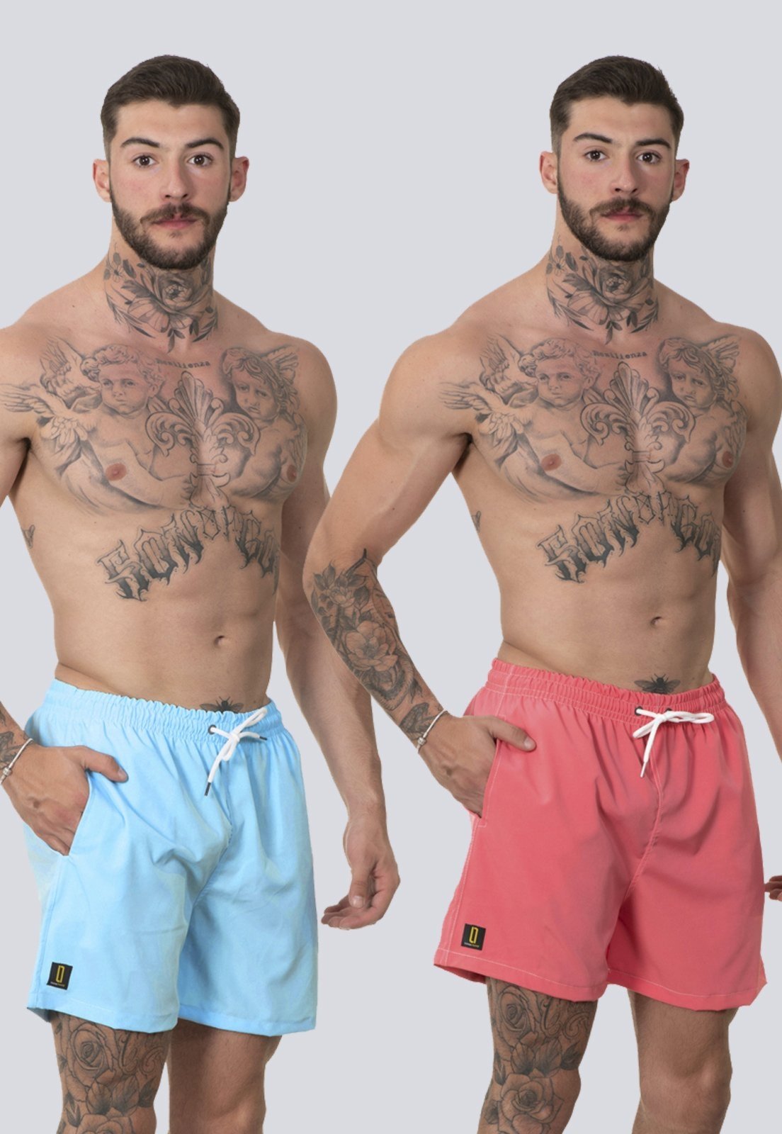 Kit 2 Short Masculino Bermuda Praia Mauricinho Jr Rf220 Colorido