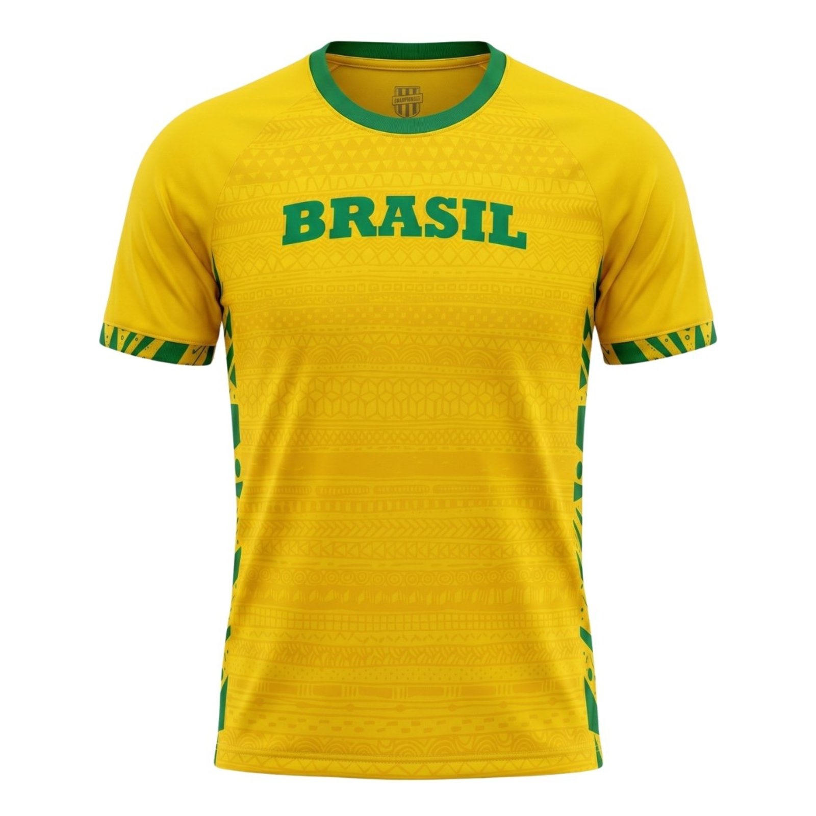 CAMISA BRASIL CASUAL MASCULINO ADULTO AMARELO