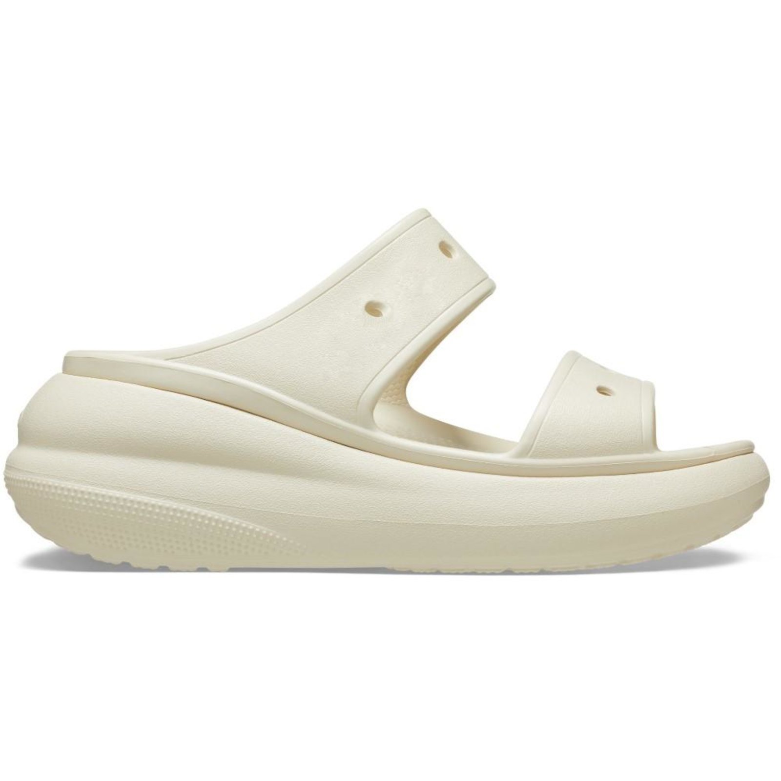 Sandália Crocs Classic Crush Platform Sandal Bone Bege