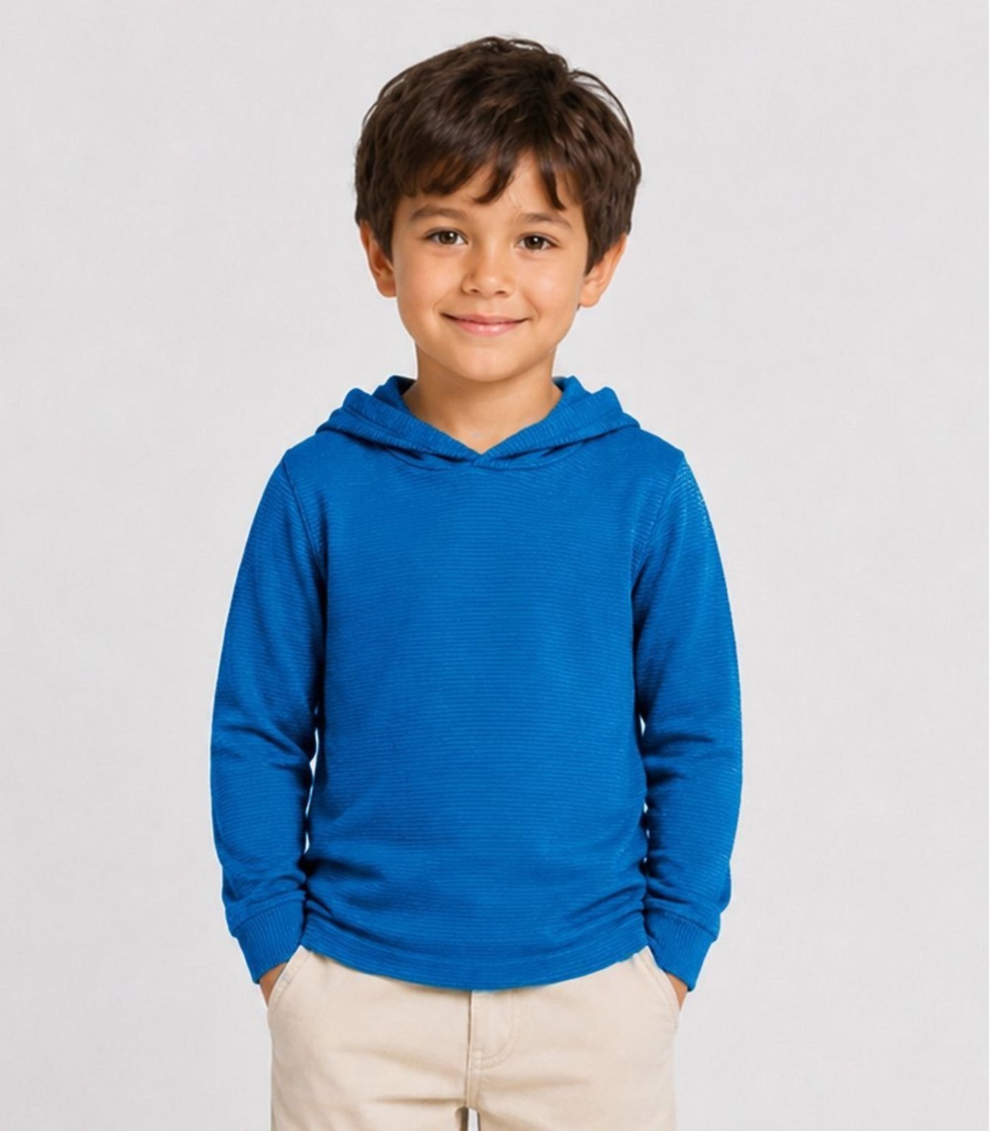 Infantil - Blusão Masculino Moletom Peluciado Select Azul