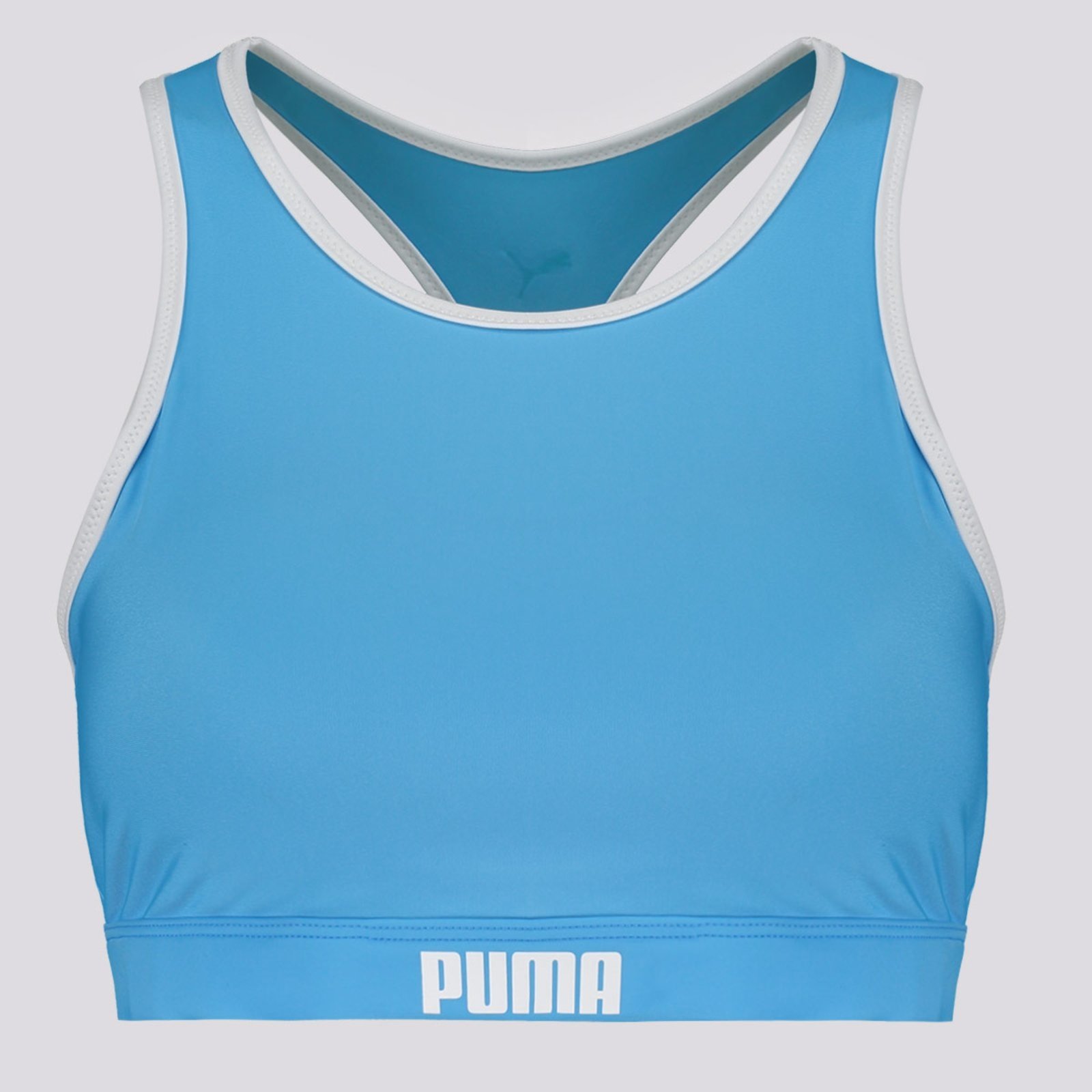 Top Puma Gym To Swim Feminino Azul e Branco