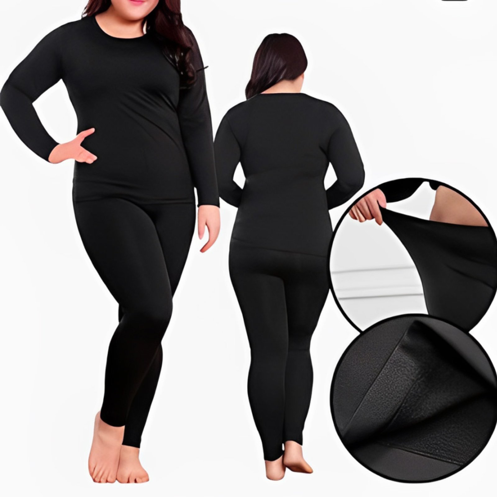 Conjunto Termico Unissex Para Frio Inverno Forrado Peluciado Feminino