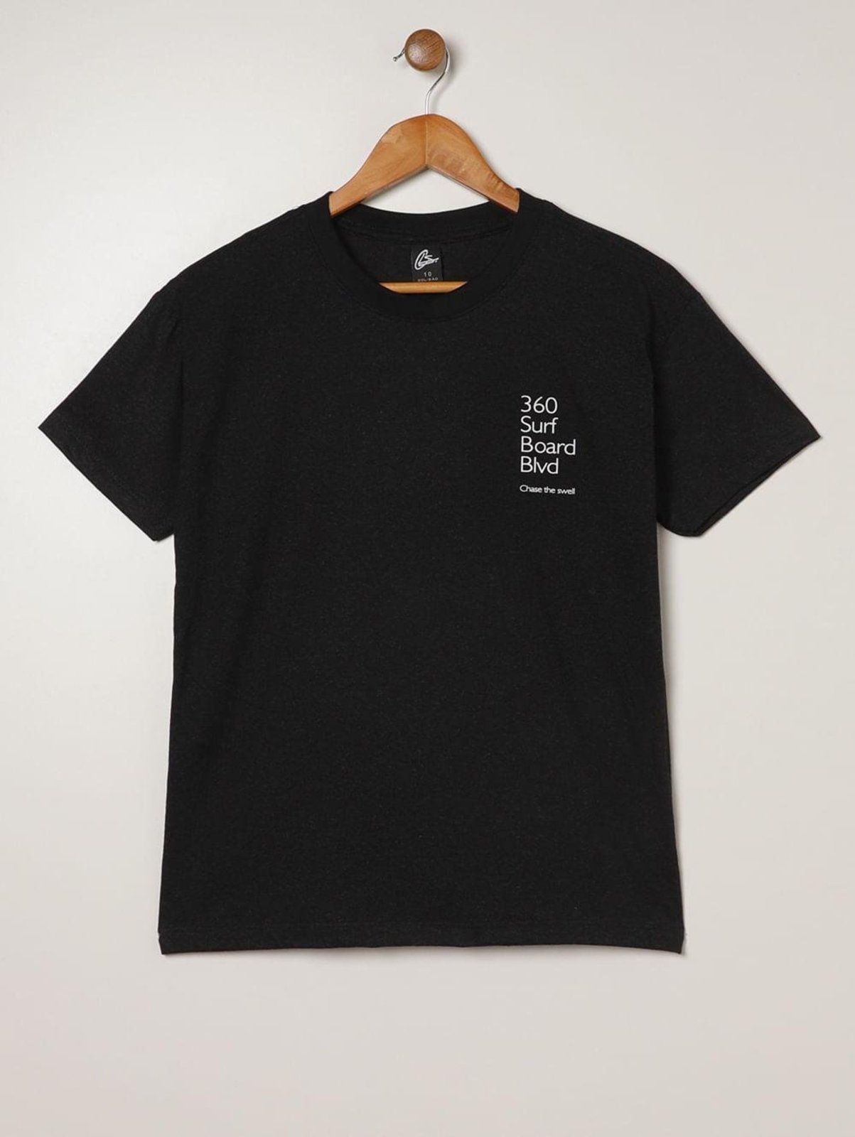 Infantil - Camiseta Oversized Juvenil Para Menino - PRETO
