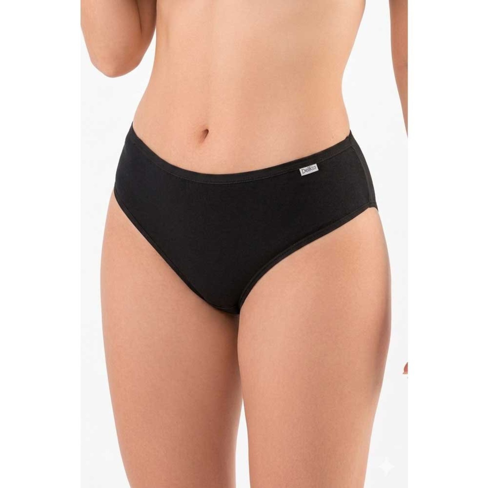 Calcinha Cavada 100% Algodão DelRio 50707 Preto