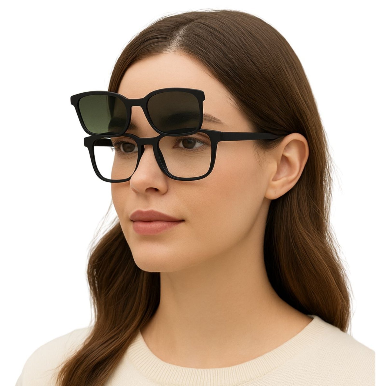 Vista 2 Óculos Clip-On 5 em 1 Lentes Magnéticas UV400 Premium FMF preto FMF preto
