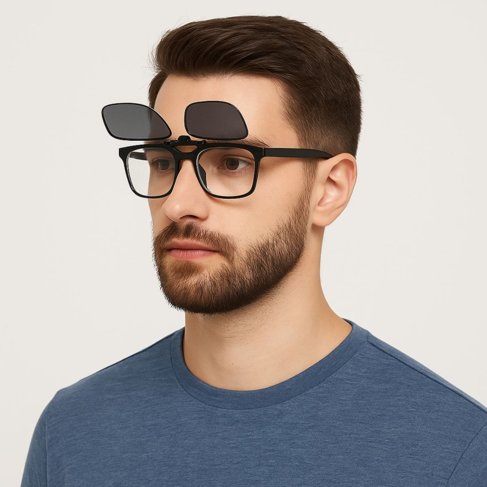 Vista 3 Óculos Clip-On 5 em 1 Lentes Magnéticas UV400 Premium FMF preto FMF preto