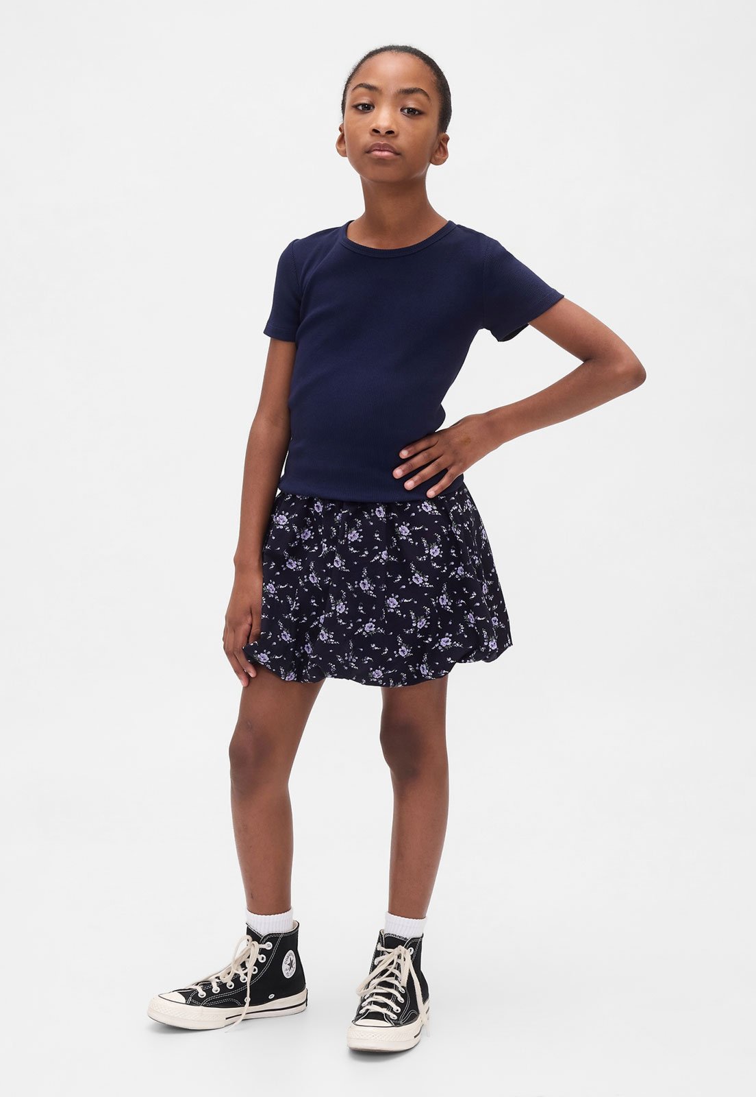 Vista 2 Infantil - Saia Gap Estampada Floral azul marinho GAP azul marinho