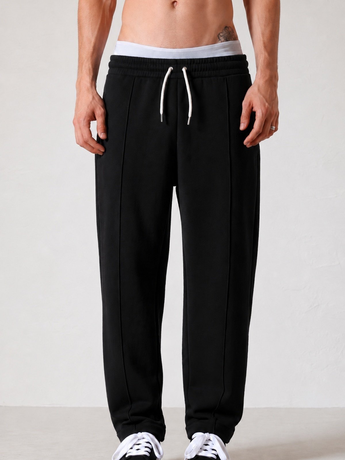CALÇA RETA CANVAS ESSENTIAL - PRETO